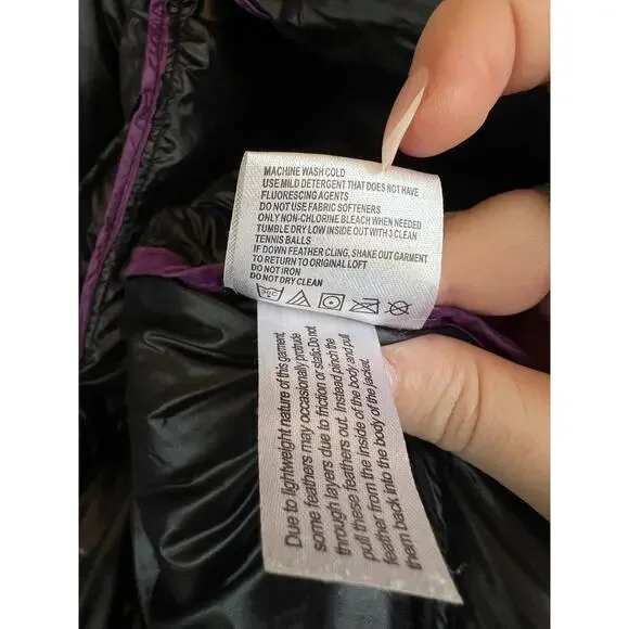 Calvin Klein Duck Feather Down Feather Down Black Longline Jacket 2X Packable - Picture 7 of 8